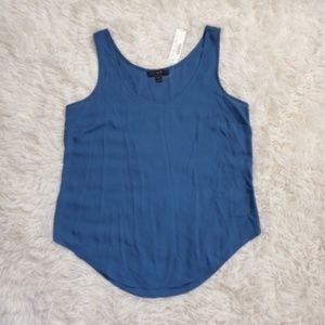 NWT J.Crew G4931 Tank Top Scoop Hem Blue